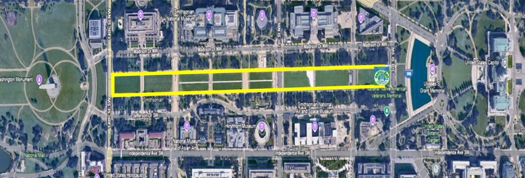 Walk route for the 2026 GWRCCC Earth Day walk.